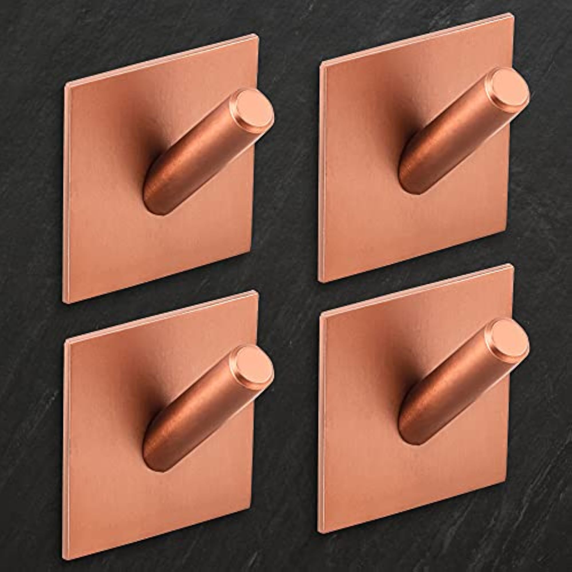 Stainless Steel Rose Gold Self Adhesive Hooks for Wall