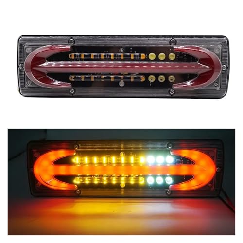 AIDLMBG Luz Trasera Camión, Indicadora Freno Parada, Lámpara Señal Remolque, Caravana, Tractor, LED 30 Cm 12-24 V, 2 Unidades Juego Pilotos Traseros(2PCS 12-24v1)
