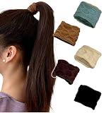 [Herbeluemily] ヘアゴム ジャージヘアゴム シームレスヘアゴム ヘアバンド ゴムバンド 太め 5本セット アソートA HM-0078-R01-A