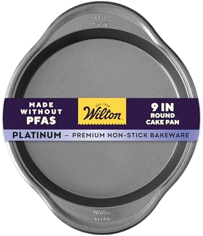 Wilton Platinum Non-Stick 9 Inch Round Cake Pan, Stainless Steel Bakeware, Made without PFAS, Packaging May Vary - Thumbnail 2