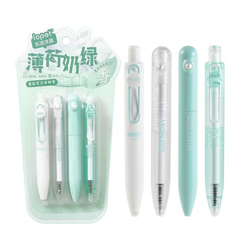 Pack 4 bolígrafos retráctiles de tinta gel 0.5mm negro miniatura 1