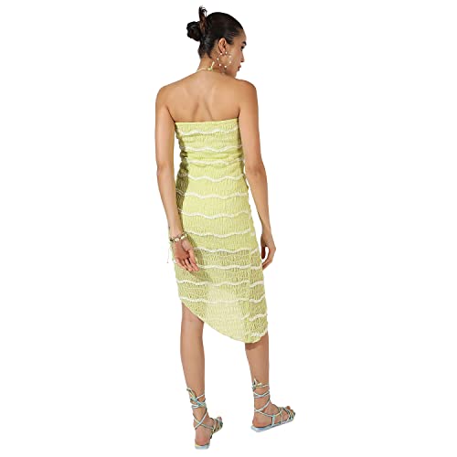Image of PINACOLADA Women's Solid Dress for Casual Wear | Regular Sleeve | Quality Stretchable Fabric | Dress Crafted with Enhanced Stretch and Comfort Fit for Everyday Wear