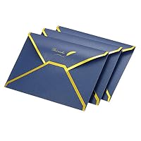 YOKIVE 20 Luxuriöse Geschenkkarten-Umschläge Mit V-Klappe & Goldrand - 7x5 Zoll, Rosa - Ohne Klebstoff