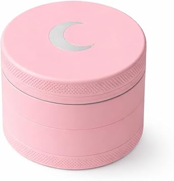 2.5 Matte Spice Crusher for Kitchen & Camping, Heavy Duty Aluminum Herb, Tea & Seeds Crusher, 4-Piece Crusher with Cleaning Scraper, Portable Travel Outdoor