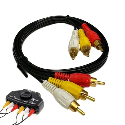 Cable de audio estéreo, cable de audio de 3,5 mm | Cable de vídeo estéreo de 3,5 mm Cable de audio de 4,92 pies | Cable compuesto de alta velocidad de 6 pines, accesorios de audio para MP3, ordenador - imagen 8