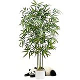 Artificial Bamboo Tree 5FT Tall Fake Plants Faux Silk Plant, Faux Bamboo Plant for Home Office...