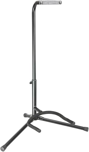Stands SGS101 GitarrenstA nder mit Schwanenhals als Gitarrenstativ fA r Akustik-  Bass- und E-Gitarre mit Anti-Kipp-Verschluss  schwarz