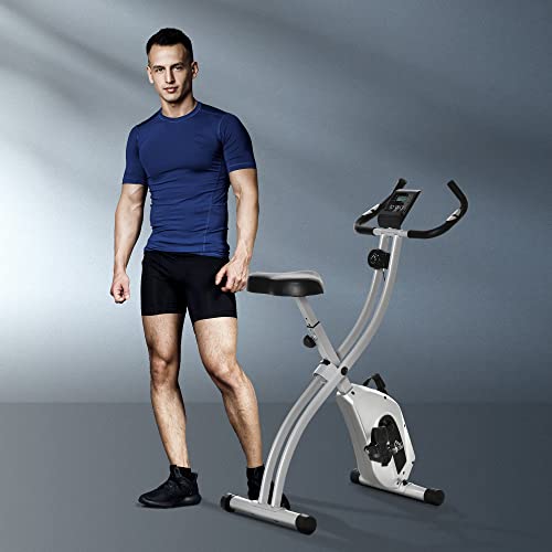 HOMCOM Heimtrainer X-Bike Fahrradtrainer mit 8 stufig einstellbarem Magnetwiderstand faltbares Fitnessfahrrad… – Bild 3
