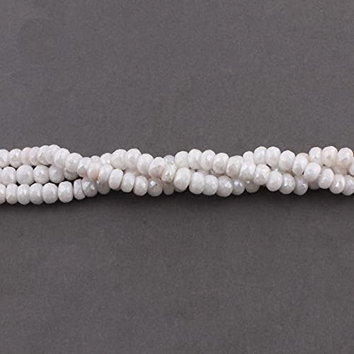 Perles saphir blanc 8mm pour créer soi-même des bijoux en corindon silverite LKBEADS