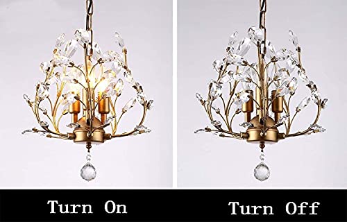 Lustre de salon en cristal postmoderne de luxe suspension doree E14 - 3