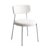 家具350 ダイニングチェア 椅子 リビング オフィス ブークレ おしゃれ カフェ 韓国 ホテルライク シルバー脚 ホワイト 167008