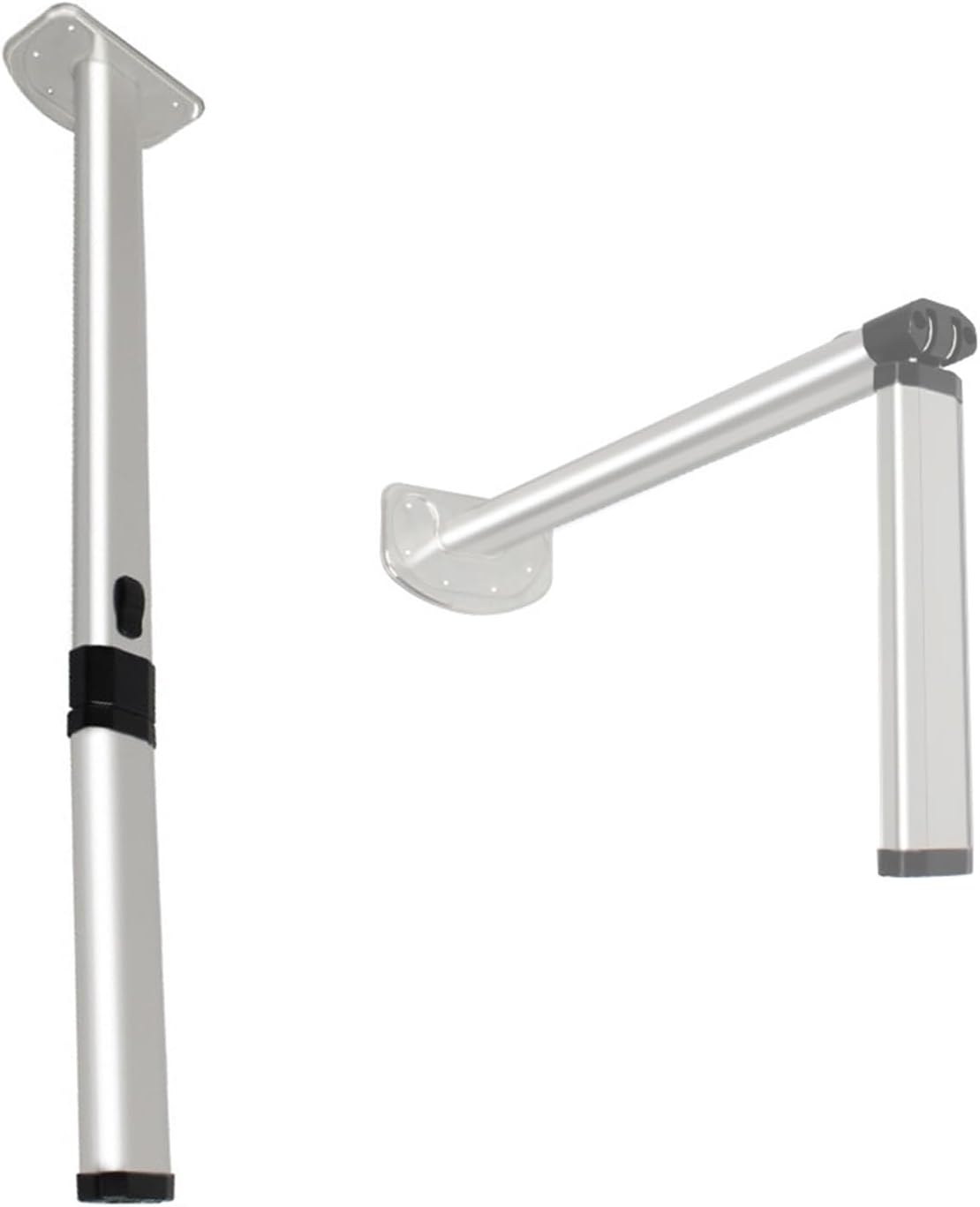 Rv Folding Table Legs, 17in/28in Aluminium Alloy Desk Support with Silent Foot Pad for Camper, Motorhome, Yacht