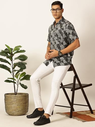 Image of Thomas Scott Men's | Printed | Half Sleeve | Regular Fit | Rayon | Spread Collar | Casual Shirt