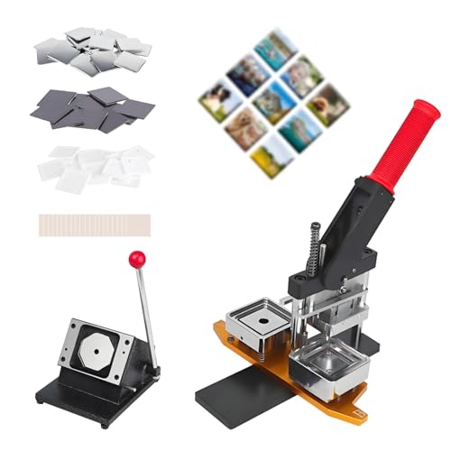 2.5x2.5in Magnet Maker Machine Fridge Badge Making Kit Square Button