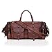 Weekender Leather Duffel Bag Overnight Women Men Girls Boys Vintage Travel Duffle with Shoulder Strap Carry On Sports Gym 20 Inch Handmade Leather Luggage Carryall Cool Gifts for Him by Cureo
