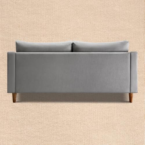 Image of Duroflex Ease Plus - 3 Seater Sofa Set for Living Room | 3 Year Warranty | Premium Wooden Frame Sofa | Anti-Pilling Fabric, Fade & Termite Resistant | Comfortable & Durable Couch - Steeple Grey