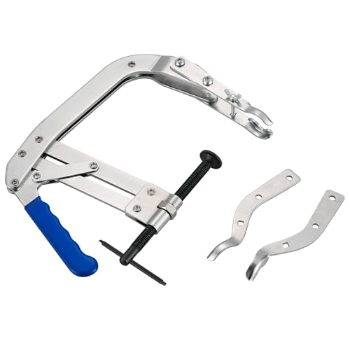 weyleity Universal 8-inch Valve Spring Compressor Tool | Automotive Engine Valve Spring Removal Tool Compatible with Small and Medium OHV Engines, Includes Replaceable Clamps