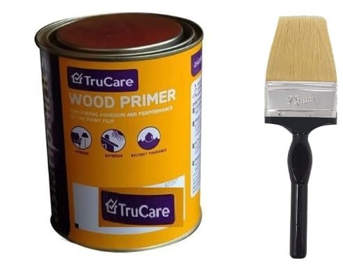 Image of Asian Wood Primer, White, 1 Liter, Combo With Asian 3inch Brush