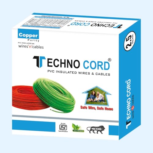 Image of TechnoCord pvc Insulated Wire 90 Meter Copper Wire (BLACK, 2.50 SQ MM)
