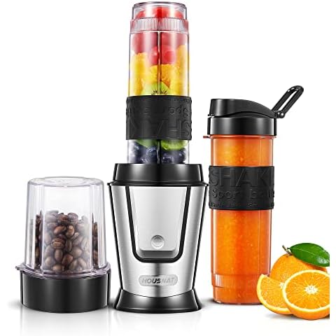 HOUSNAT Batidora de vaso individual 3 en 1 con molinillo de café y botellas deportivas Cover