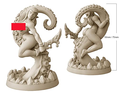 ZHANGJING Kit de Resina Octopus Girl 56mm-75mm miniatura 2