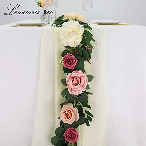 Levana.m Artificial Flowers, Pink Flowers Fake Roses Artificial Flowers Combo Box Set For Diy Wedding Bouquets Centerpieces Arrangements Party Baby Bridal Shower Home Decorations (Mixed Pink) #TOP4