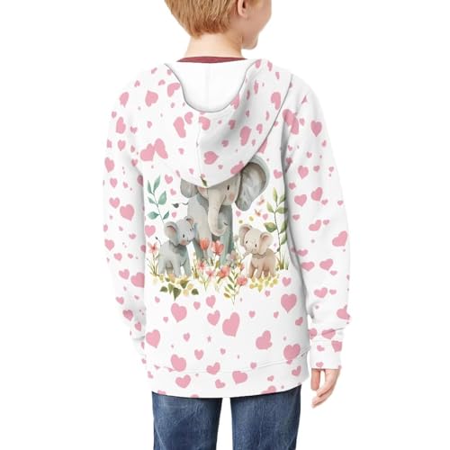 Image of Biyejit Kids Novelty 3D Graphic Printed Hooded Sweatshirt