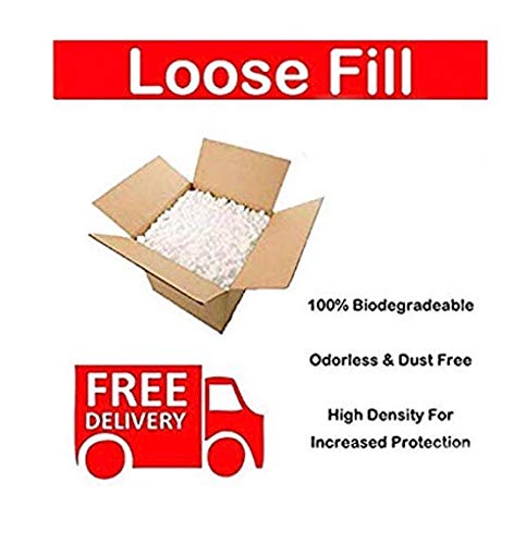 1/2 Cu Ft White Bio Tube Anti Static Packing Peanuts - Tube Shape Loose Fill #TOP2