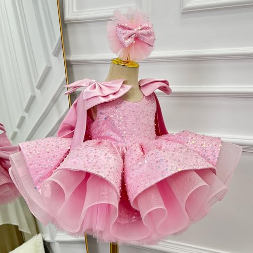 Fairy Tale Tutu Dress for Girls – Sparkly Party Dress with Sequin Bow Headband for Birthdays and Celebrations3