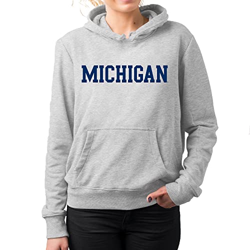 Ugp Campus Apparel Ah01 - Michigan Wolverines Basic Block Hoodie - 2X-Large - Sport Grey #TOP4
