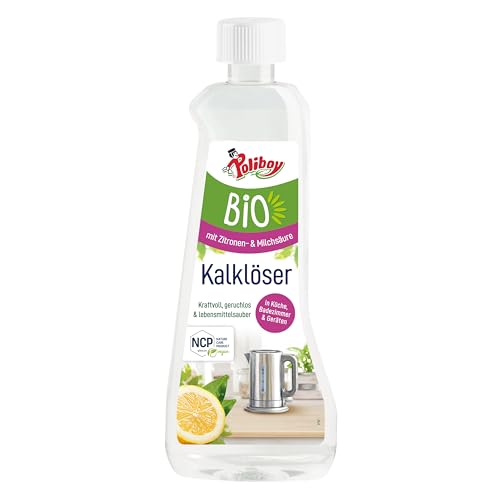 POLIBOY Bio Kalklöser - Geruchsneutraler Entkalker für Klein- und Großgeräte,sowie Oberflächen in der Küche und Badezimmer - Vegan - 500ml - Made in Germany
