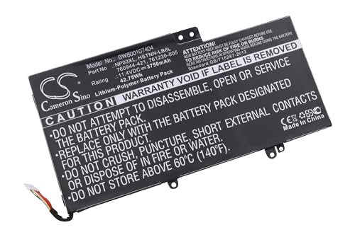 Image of vhbw Battery compatible with HP Pavilion 13-b200, 13-B200NP, 13-B128TU, 13-B130TU, 13-B132TU Laptop (3750 mAh, 11.1 V, Li-polymer)