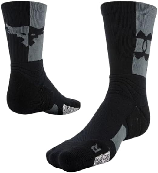 Under Armour U749 UA Playmaker Project Rock 1-Pair Crew Socks, Black, X-Large