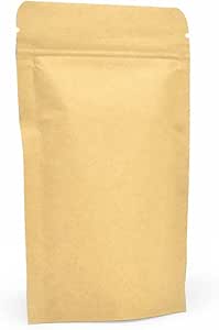 Evergreen Goods 50 Kraft Brown Window Pouch Paper Bag - 160x260 Mm| Heat Sealable & Zip Lock Bags Moistureproof | Easy Stronge Splashproof | Food Packaging Coffee Beans | Gifts For Valentine - View #8