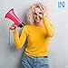 MGROLX Portable Megaphone Spearker/Bullhorn-with Built-in Siren/Alarm-Music-30 Watt Power & 800 Yard Range-Sliding Volume Adjustment-Powerful and Lightweight-ER46S (Pink, 6.3’’ x 10.0’’)