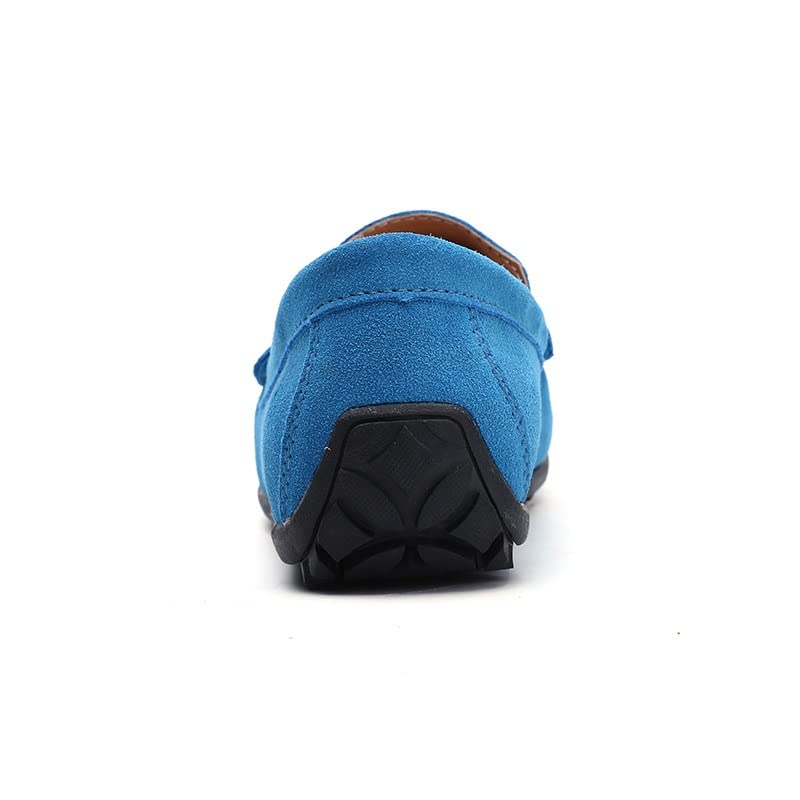 Mens Loafers Genuine Leather Round Toe Stitching Details Suede Vamp Rubber Sole Penny Loafer Flexible Lightweight Comfortable Walking Party Slip-ons3