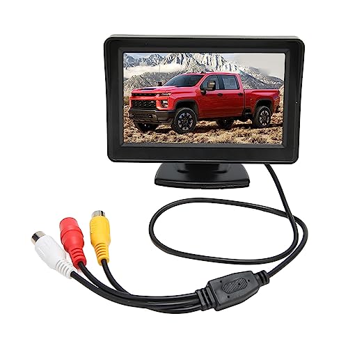 4.3 inch HD Display Monitor, Flexible Rotation, Wide Applications, Dual Video Inputs, Smart Display for Cars, Pickups, SUVs, Minivans
