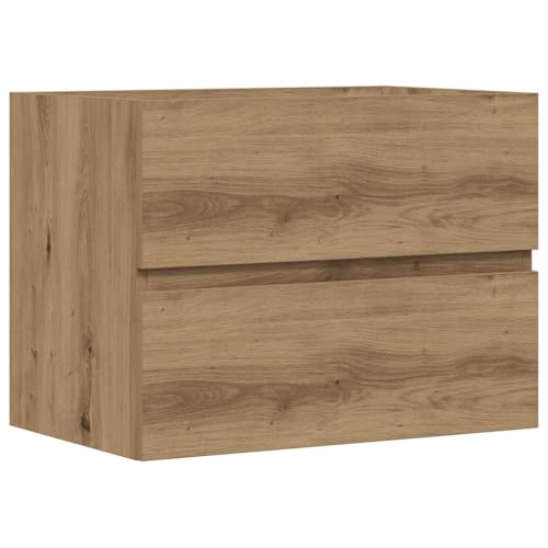 vidaXL Mueble de baño Madera de ingeniería Roble Artisan 60x38,5x45 cm, Armario del Lavabo del baño, tocador del baño, tocador del baño