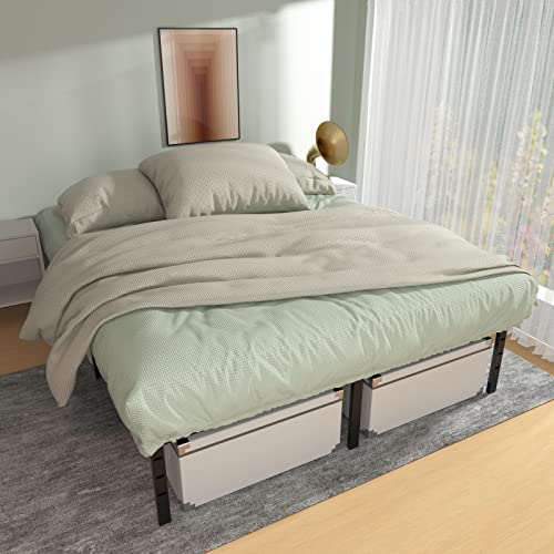 Vengarus 14 Inch Metal Platform Bed Frame/No Box Spring Needed/Steel Slat Support/Easy Assembly,Full - Thumbnail 2