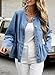 Dokotoo Cropped Jean Jacket Women Fashion Spring Summer Button Down Long Sleeve Cinched Waist Crop Denim Jackets for Women Rodeo Western Country Concert Outfits Coat Ashleigh Blue Denim Cardigan S