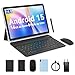 PRITOM 10 Zoll Tablet, 6-in-1 Tablets, 16 GB, 64 GB ROM, Android 15, 1024GB Expand,Qcta core, WiFi 6, 6000 Mah, Tablet PC mit Tastatur, Maus, Case,Grau