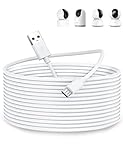 ACOCOBUY Micro USB Power Cable 10M, Power Cord for Mi 360° Home Security Camera 2K Pro, Mi Smart Camera C300 C200, for EZVIZ C6/C1c, USB A to Micro Long Charging Cable Wire for Security Cameras, White