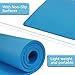 Fitvids 1/2-Inch Thick High Density Foam Exercise Yoga Mat with Carrying Strap, For Cushioning The Body Against Hard Floors, Blue