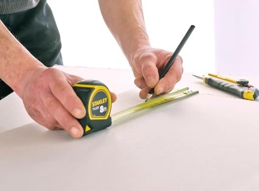 Crisalide ® - Tylon - Flexómetro de ABS, calidad profesional, medidor de bricolaje, diferentes mediciones. 3/5/8 Metros (8 METRO)