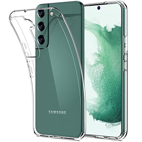 Captor Cover Trasparente per Samsung Galaxy S22 5G, Custodia TPU in Silicone Flessibile Morbida e Sottile, Protezione di Alta Qualità con Bordo Rialzato per Schermo e Fotocamera