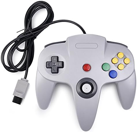 KIWITATA Classic N64 Controller, kiwitatá Retro N64 Wired Remote Game Pad Joystick Controller Compatible N64 System Video Console Grey