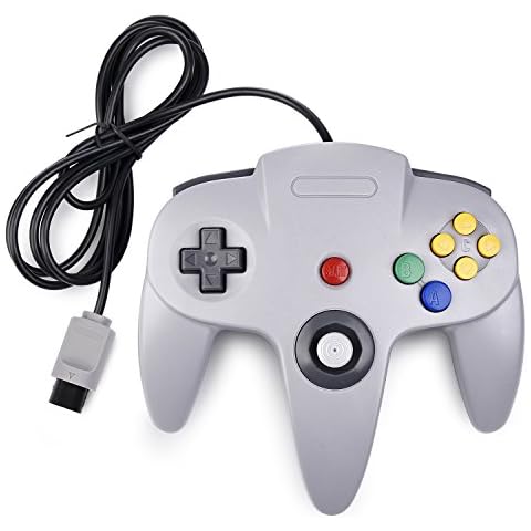 miadore Retro N 64 Bit N64 Controller,Wired Gamepad Controller Joystick for N64 Console N64 System,Gray Cover