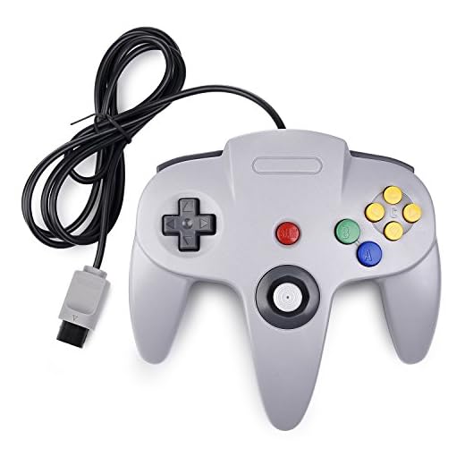 KIWITATA Classic N64 Controller, Retro N64 Wired Remote Joystick Gamepad Controller Compatible with N64 System Video Game Console Gray