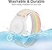 4 Pack Nylon Air Tag Bracelet for Kids, Soft Nylon Air Tag Wristband for Apple Air Tag, Adjustable Anti Lost Wristband for Toddler Baby, Boys, and Girls, Elders (Blue/GreenBlue/Rainbow)