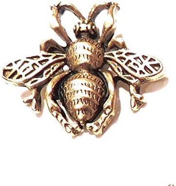 9PC Large Queen Bee Push Pins Antique Gold T-629AG